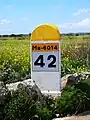 Kilometerstein auf Mallorca (Spanien)