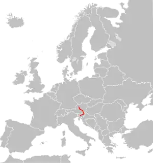 Verlaufskarte der E57