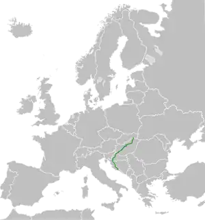 Verlaufskarte der E71