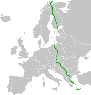 Verlaufskarte der E75