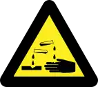 EEC Safety Sign 1977 - Corrosive matter