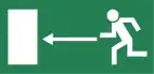 EEC Safety Sign 1977 - Emergency Exit - Running Man