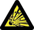 EEC Safety Sign 1977 - Explosive matter
