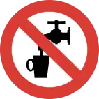 EEC Safety Sign 1977 - Not drinkable