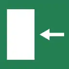 EEC Safety Sign 1977 - Emergency Exit - To Left