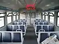 Ein ukrainischer Nahverkehrszug mit dem Sitzteiler 3+3