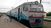 Lokomotive im Bahnhof Schychor in Choroschewe