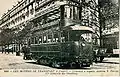 Doppelstöckiger Purrey-Dampftriebwagen der Compagnie Générale des Omnibus in Paris, Anfangs des 20ten Jahrhunderts