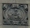 Relief mit Hund und Katze
