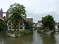 Blick von der St.-Agnes-Brücke flussaufwärts
