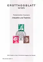 Ersttagsblatt 14/1975(15. Mai 1975)mit den Werten 40, 50 und 100 Pf
