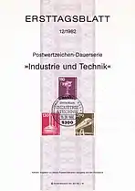 Ersttagsblatt 12/1982(16. Juni 1982)mit den Werten 110, 130 und 300 Pf