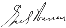 Earl Warrens Unterschrift