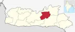 Positionskarte des Distrikts Eastern West Khasi Hills