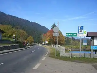 Passhöhe mit Hinweisschild