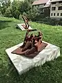 Ohne Titel (Mutter und Tochter), Eisenguss 2009, Grabenallee in Schwäbisch Gmünd