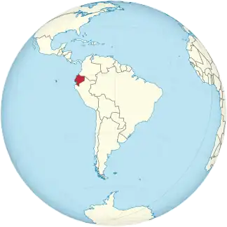 Lage von Ecuador in Südamerika