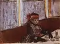 Edgar Degas: Frau in einem Café  Privatsammlung
