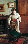 Housemaid Polishing a Chair („Haushälterin einen Stuhl polierend“)