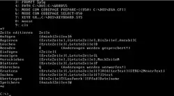 EDLIN unter MS-DOS5 mit einer geöffneten DOS-Startdatei