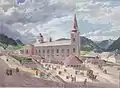 Mariazell vom Kirchplatz aus, ca. 1833