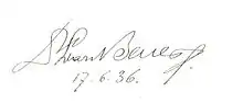 Unterschrift Edvard Beneš’