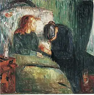 Das kranke Kind (1907), Öl auf Leinwand, 118,5 × 121, Tate Gallery London