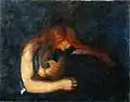 Vampir (1893), Öl auf Leinwand, 77 × 98 cm, Munch-Museum Oslo