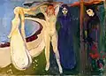 Frau. Sphinx (1894), Öl auf Leinwand, 72 × 100 cm, Munch-Museum Oslo