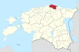 Karte von Estland, Position von Haljala hervorgehoben