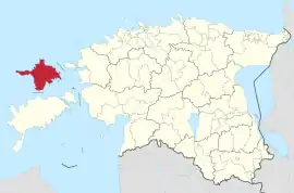 Karte von Estland, Position von Hiiumaa hervorgehoben