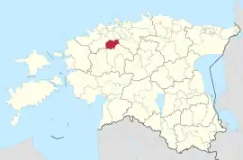Karte von Estland, Position von Kohila hervorgehoben
