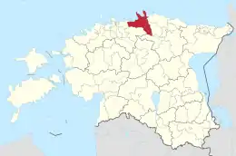 Karte von Estland, Position von Kuusalu hervorgehoben
