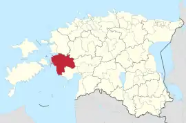 Karte von Estland, Position von Lääneranna hervorgehoben