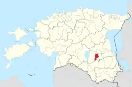 Karte von Estland, Position von Nõo hervorgehoben