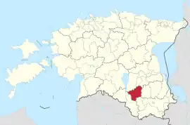 Karte von Estland, Position von Otepää hervorgehoben
