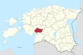 Karte von Estland, Position von Tori hervorgehoben