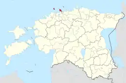 Karte von Estland, Position von Viimsi hervorgehoben