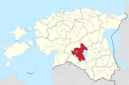 Karte von Estland, Position von Viljandi vald hervorgehoben
