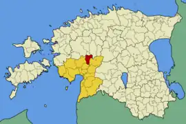 Karte von Estland, Position von Kaisma hervorgehoben