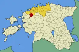 Karte von Estland, Position von Nissi hervorgehoben