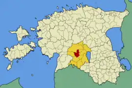 Karte von Estland, Position von Pärsti hervorgehoben