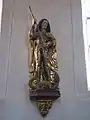 Figur des hl. Georg (spätgotisch, frühes 16. Jh.), bis 1720 im Ziererker des Torbaus