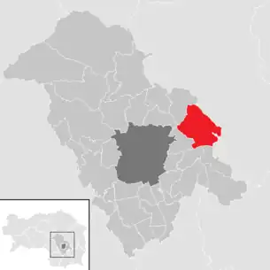 Lage der Gemeinde Eggersdorf bei Graz im Bezirk Graz-Umgebung (anklickbare Karte)