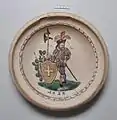 Schüssel, unbekannte Hafnerei, von Johann Heinrich Egli bemalt und signiert 1823