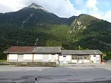 Der stillgelegte Bahnhof von Acquarossa (heute abgerissen)