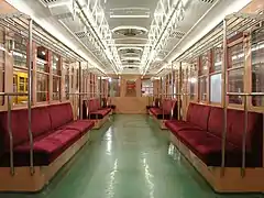 Blick in das Innere des Wagens 301 der Baureihe 300