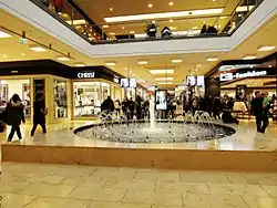 Der Brunnen in der Stadtgalerie befindet sich am westlichen Ende des einstigen Hauptwerks von Fries & Höpflinger