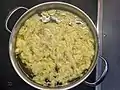 Einlaufsuppe aus Gemüsebrühe und Ei
