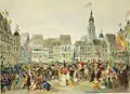 Einzug des Herzog Ernst II. und seiner Braut in Coburg (1842)